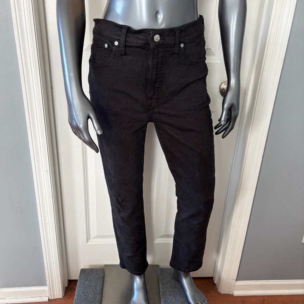 MADEWELL Black "The Perfect Vintage Jeans" Cropped Ankle Denim Pants